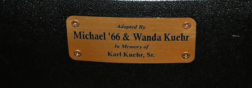 Auditorium seat plaque