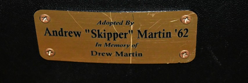 Auditorium seat plaque