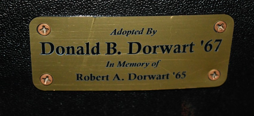 Auditorium seat plaque