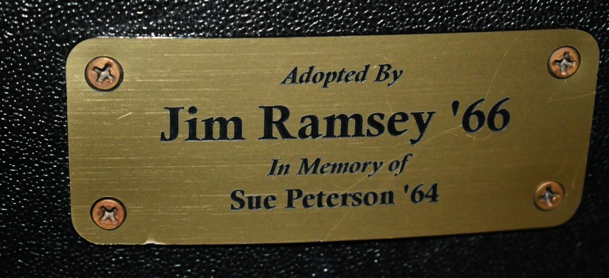 Auditorium seat plaque