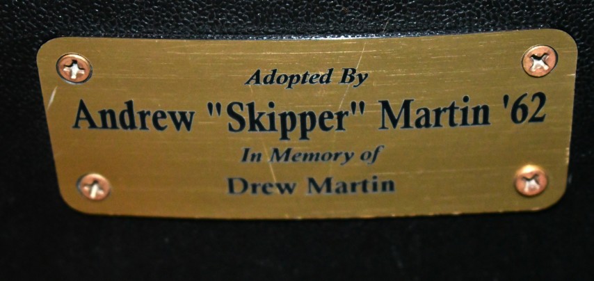 Auditorium seat plaque