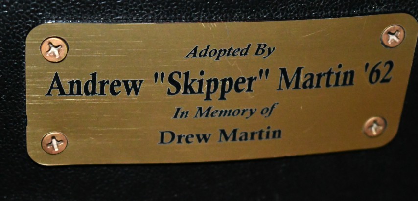 Auditorium seat plaque