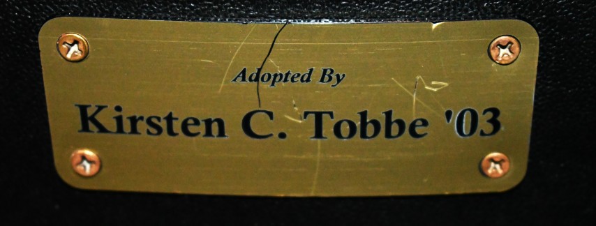 Auditorium seat plaque