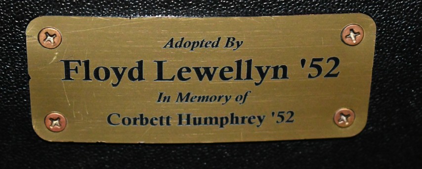 Auditorium seat plaque