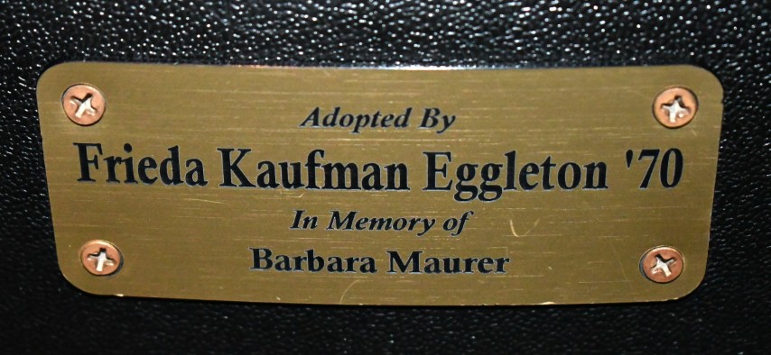 Auditorium seat plaque