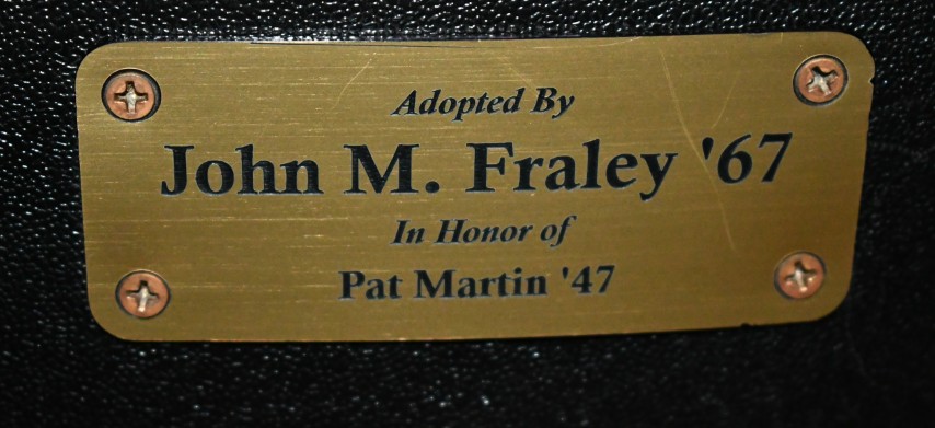 Auditorium seat plaque