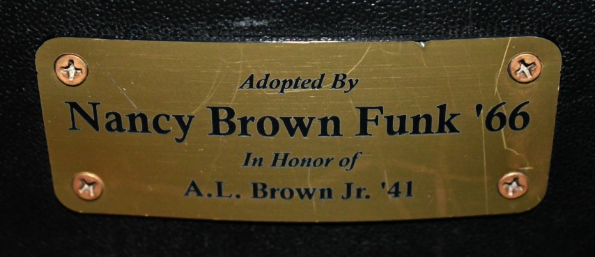 Auditorium seat plaque