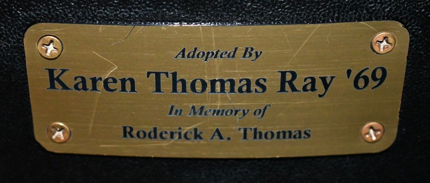 Auditorium seat plaque