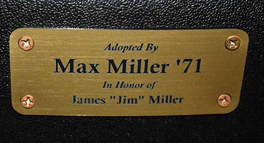 Auditorium seat plaque