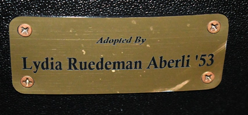 Auditorium seat plaque