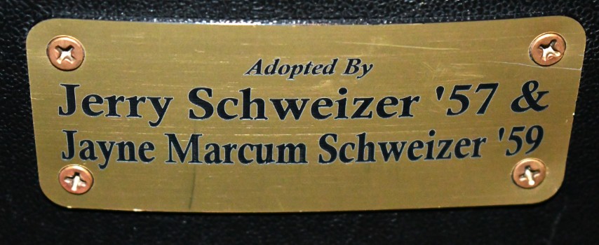 Auditorium seat plaque