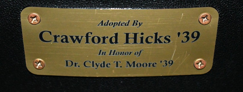 Auditorium seat plaque