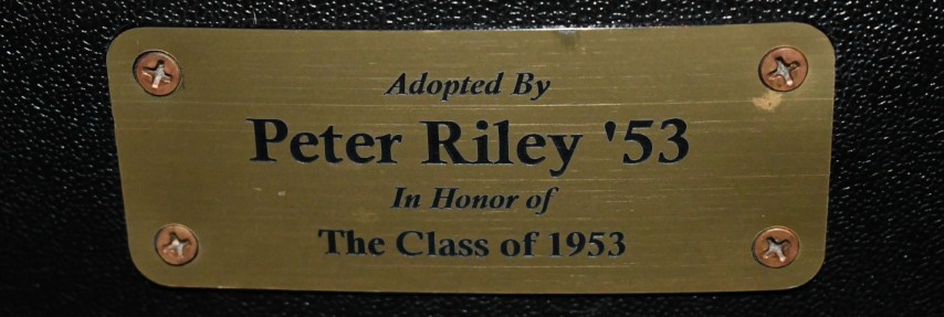 Auditorium seat plaque