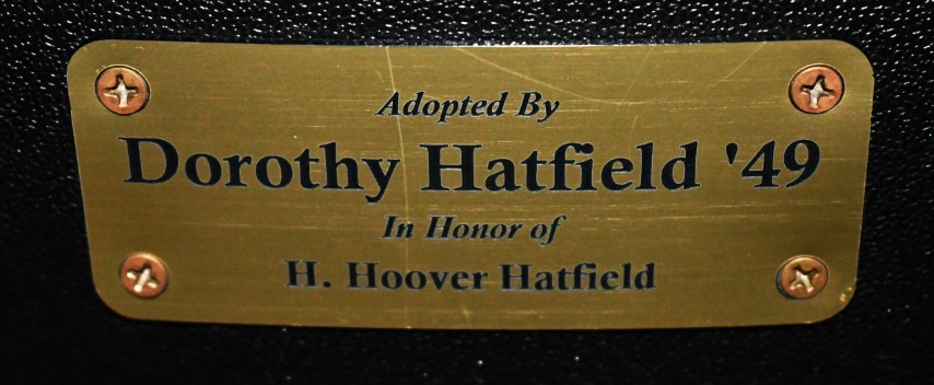 Auditorium seat plaque
