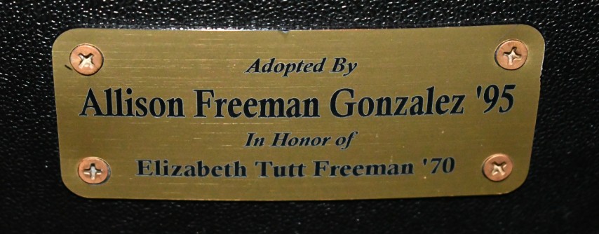 Auditorium seat plaque