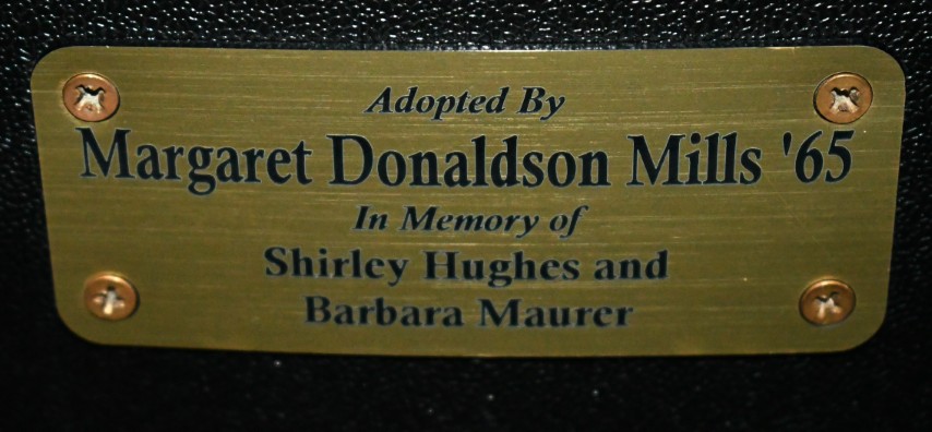 Auditorium seat plaque