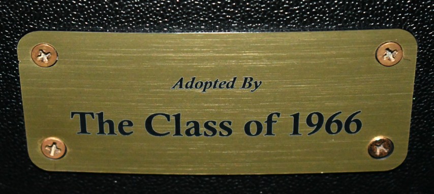 Auditorium seat plaque