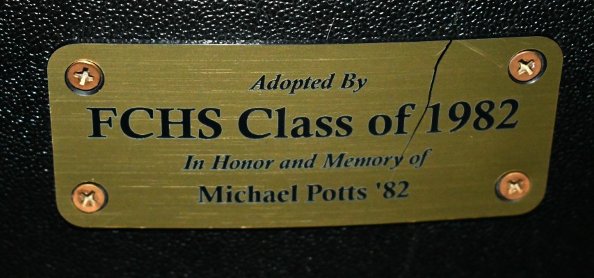 Auditorium seat plaque