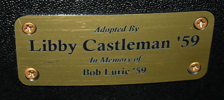 Auditorium seat plaque